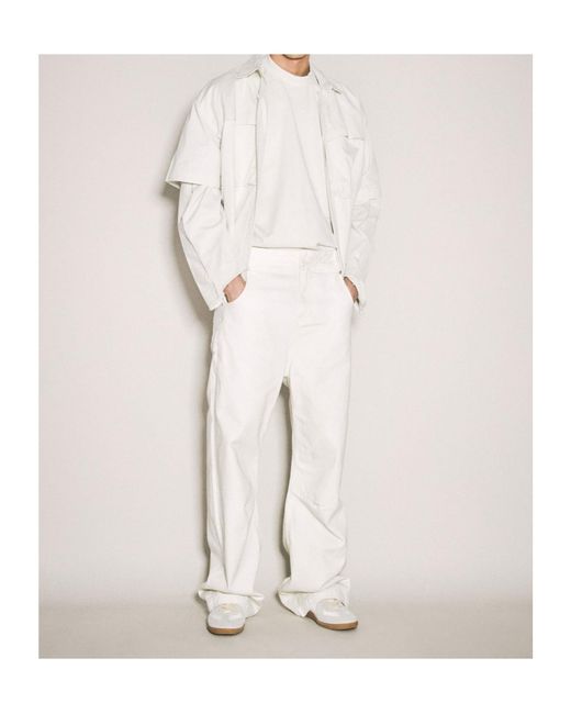 Entire studios White Heavy Long Sleeved Crewneck T-Shirt for men
