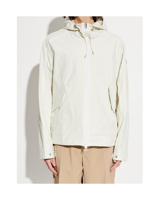 Moncler White Funes Logo Hooded Jacket for men