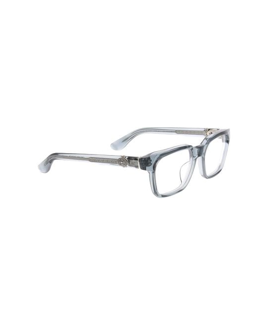 Chrome Hearts White Full Frame Glasses for men