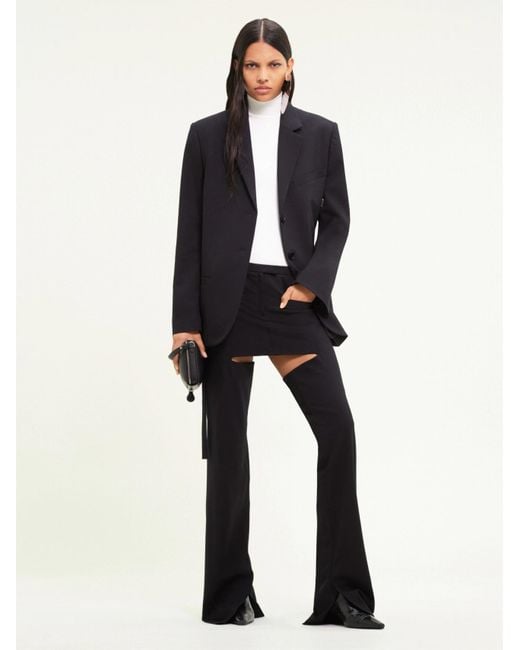 Courreges Blue Strap Single-Breasted Blazer