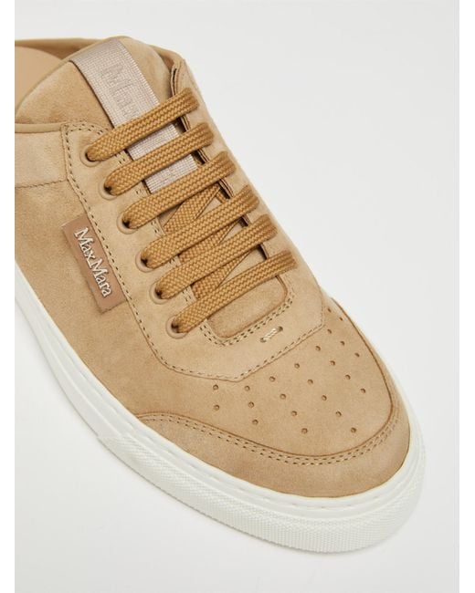 Max Mara Brown Suede Mule Trainers