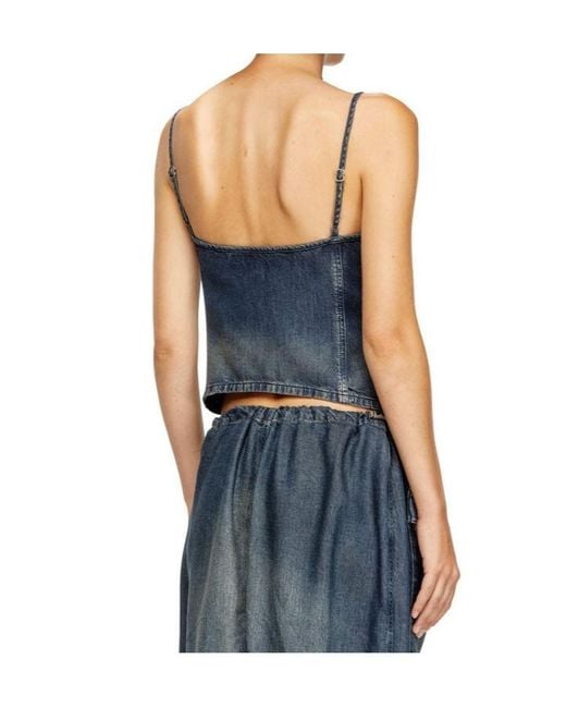 DIESEL Blue De-Mellis-S Denim Top