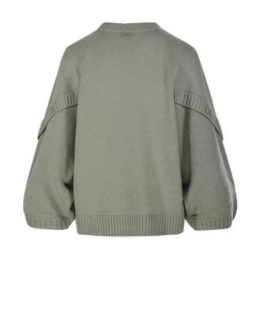 Max Mara Green Ampex Crewneck Knitted Jumper