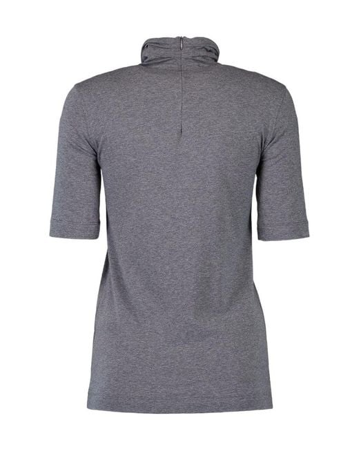 Brunello Cucinelli Gray Chest Pocket Cotton T-Shirt