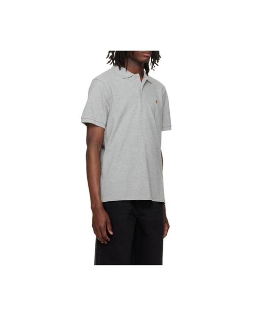 Carhartt Gray Chase Pique Polo Shirt for men