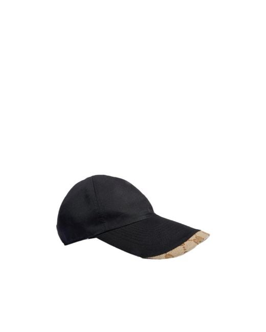 Gucci Black Gg Logo Baseball Hat for men