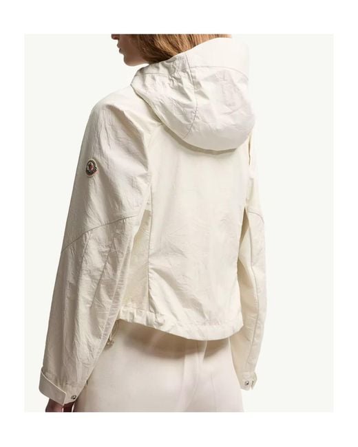 Moncler Natural Lasanca Zip-Up Hooded Jacket