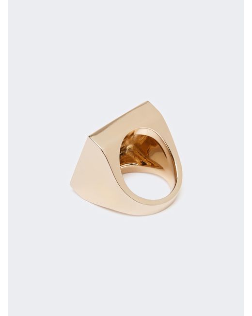 Max Mara Natural Square Ring With Logo