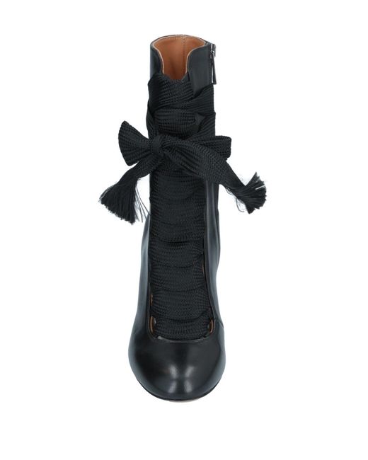 Chloé Black Fashionable Solid Color Round Toe Leather Boots