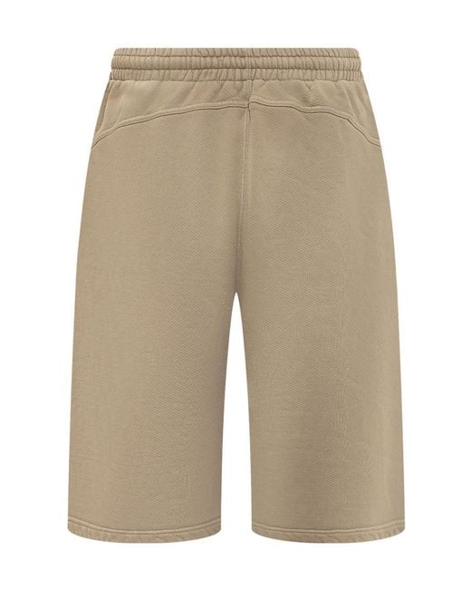 Off-White c/o Virgil Abloh Natural Logo Detailed High Waist Shorts for men