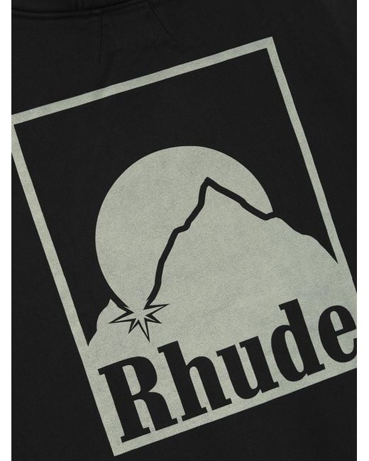 Rhude Black Moonlight Badge Hoodie for men