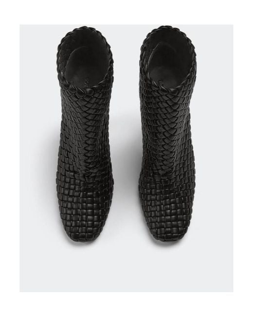 Bottega Veneta Black Canalazzo Ankle Boots