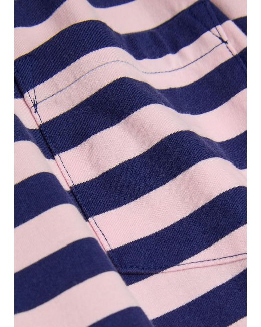 Polo Ralph Lauren Blue Striped Patch Pocket Cotton T-Shirt for men