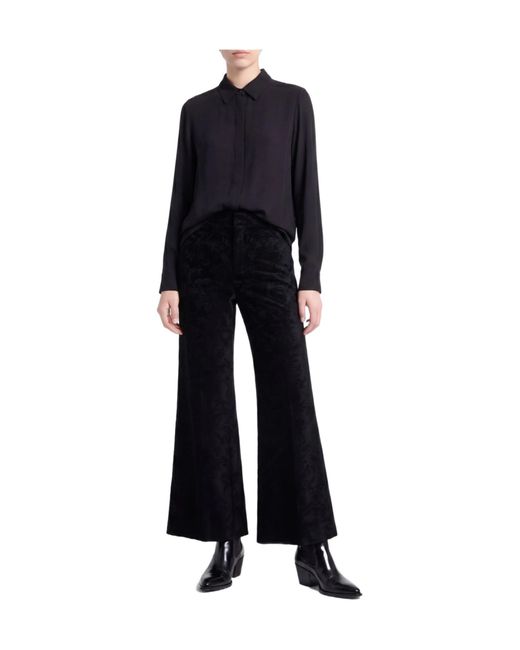 Chloé Black Pants Viscose, Cotton