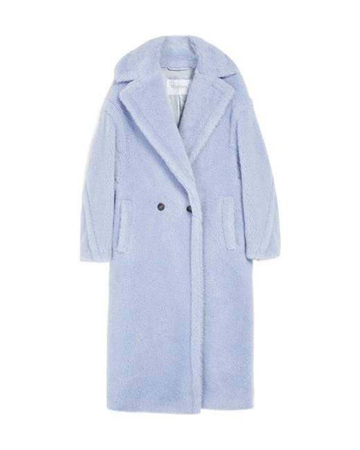 Max Mara Blue Teddy Bear Icon Coat