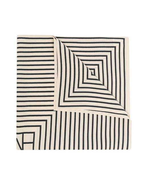 Totême White Totême Geometric Printed Finished Edge Scarf