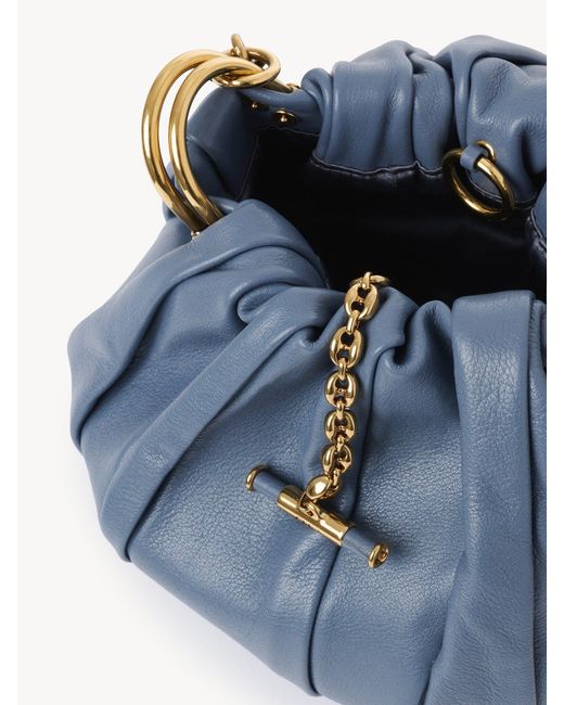 Chloé Blue Plissé Shoulder Bag