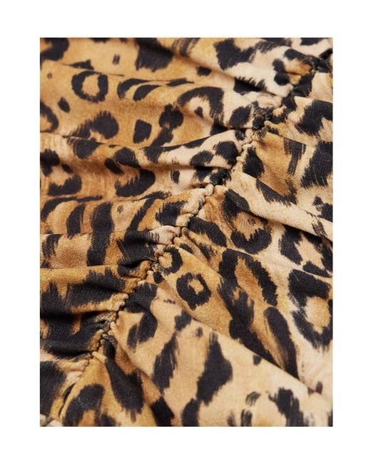 Melissa Odabash Natural Ruched Leopard-Print Bikini Briefs