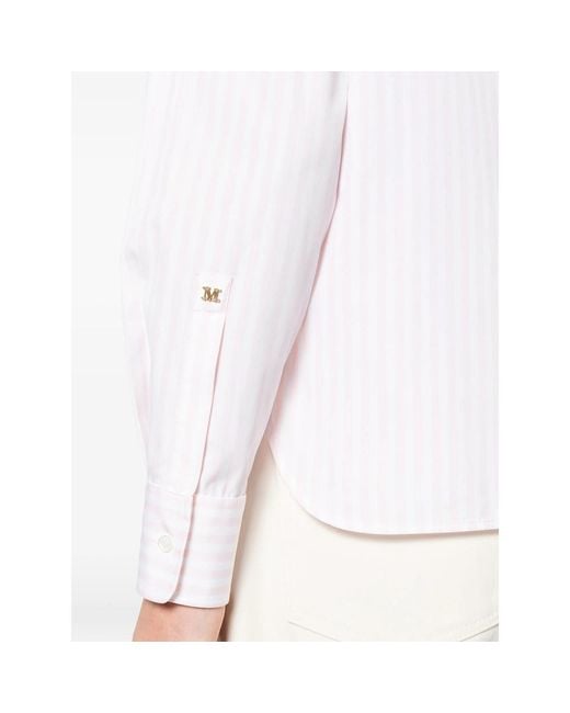 Max Mara White Collared Long-Sleeved Shirt
