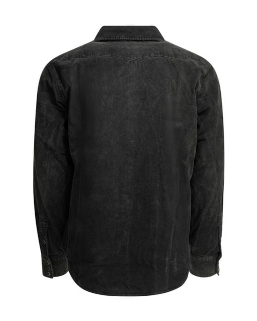 RRL Black Long-Sleeved Shirt for men