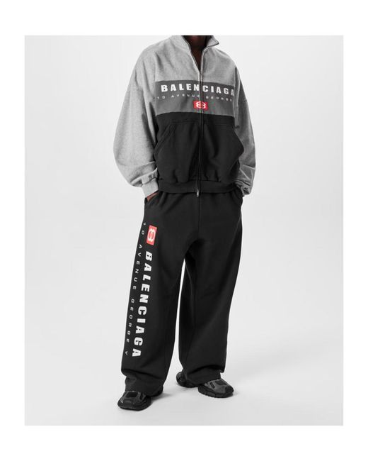 Balenciaga Black Logo Track Pants for men