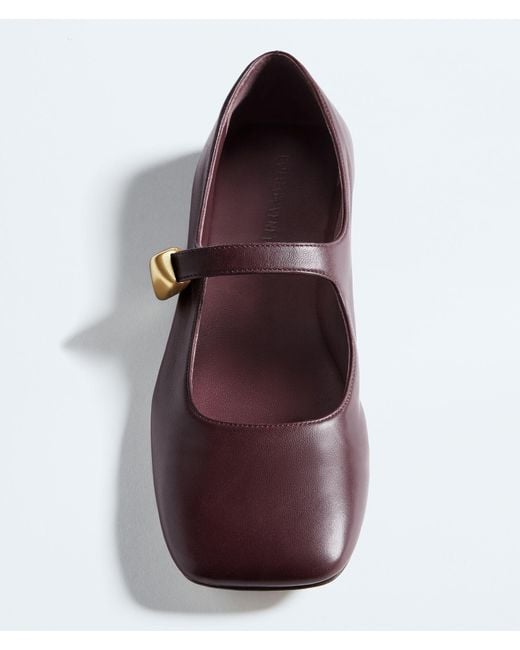 Bottega Veneta Brown Charlotte Mary-Jane Ballerina