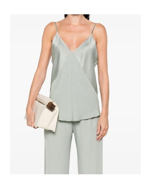 Forte_forte Green Satin Top