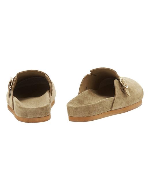 Ancient Greek Sandals Brown Solid Color Mule Clogs
