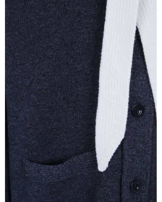 Sacai Blue Long-Sleeve Cardigan for men