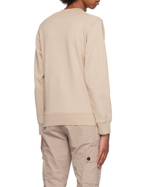 Stone Island Pink Logo Patch Crewneck Sweatshirt for men