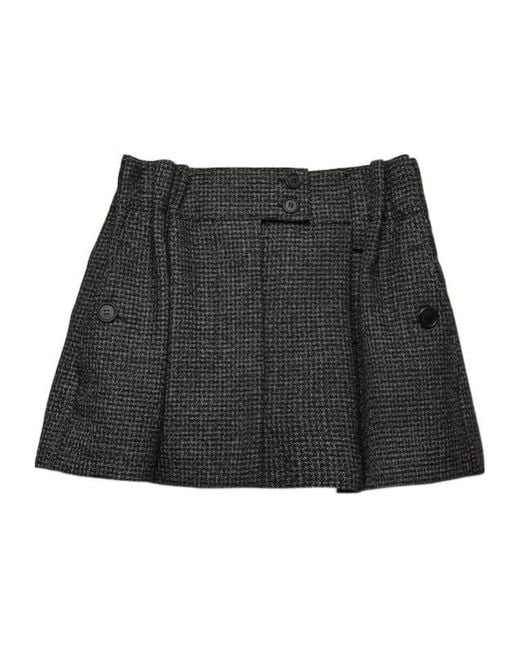 Prada Black Checked Mini Skirt