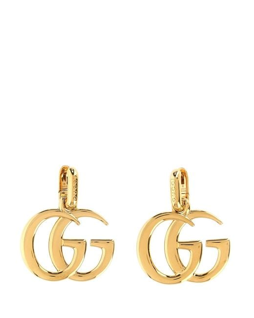 Gucci Metallic Gg Marmont Mini Earrings