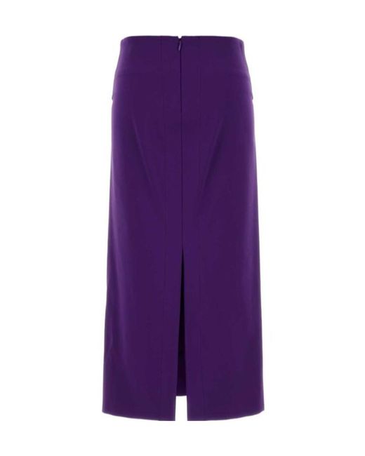 Jil Sander Purple Back-Slit Midi Skirt