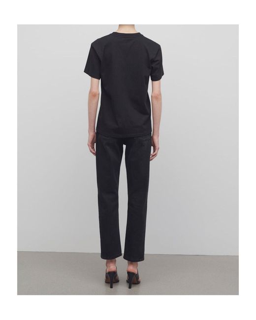 The Row Black Riaco Straight-Leg Jeans