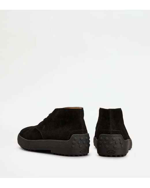 Tod's Black Suede Desert Boots for men