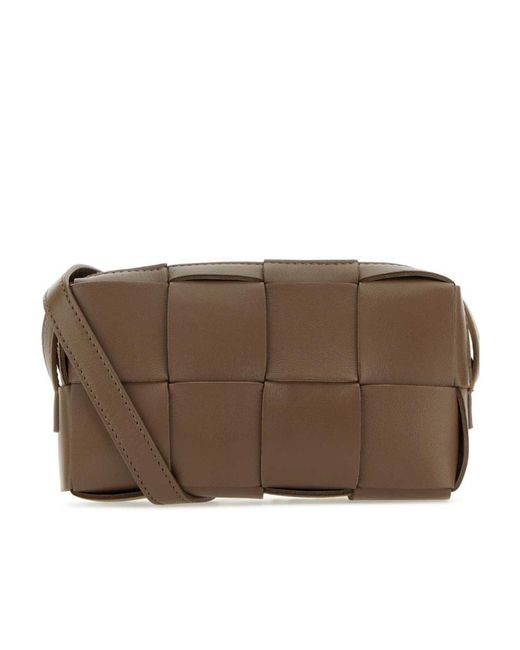 Bottega Veneta Brown Mini Cassette Crossbody Bag