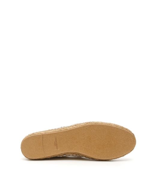 Saint Laurent Black Logo Embroidered Slip-On Espadrilles