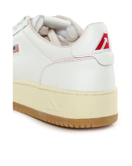 Autry White Round Head Low Upper Board Shoes for men
