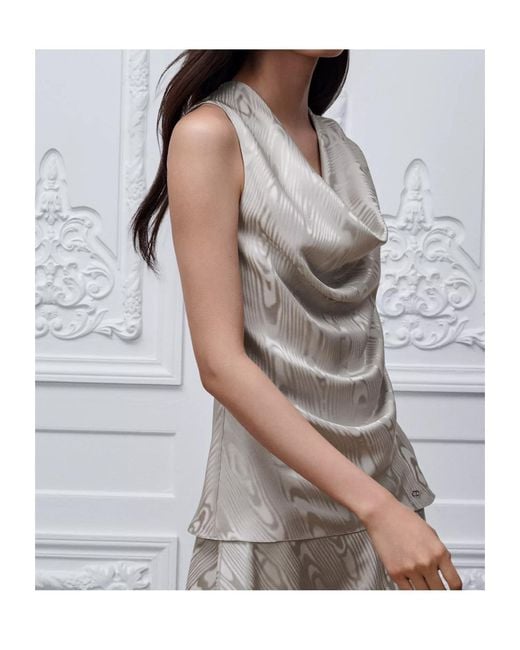 Dior Gray Draped Top