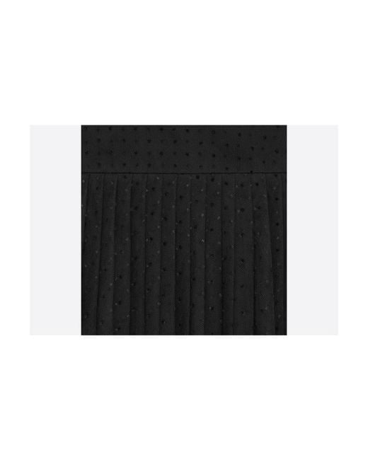 Dior Black Mid-Length Pleated Skirt