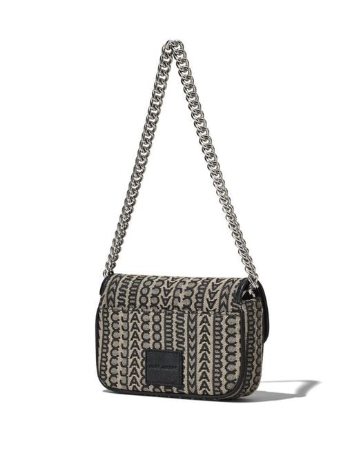 Marc Jacobs Gray Foldover Jacquard Mini Shoulder Bag