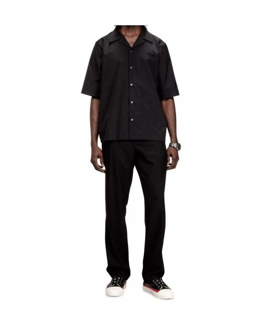 DIESEL Black S-Mac Camp Collar Short-Sleeved Shirt for men