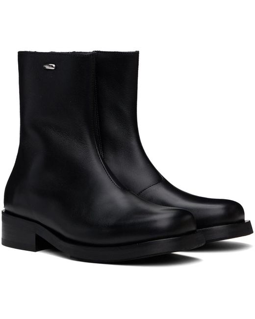 Our Legacy Black Square Toe Boots for men