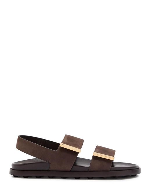 Tod's Brown Suede Sandals