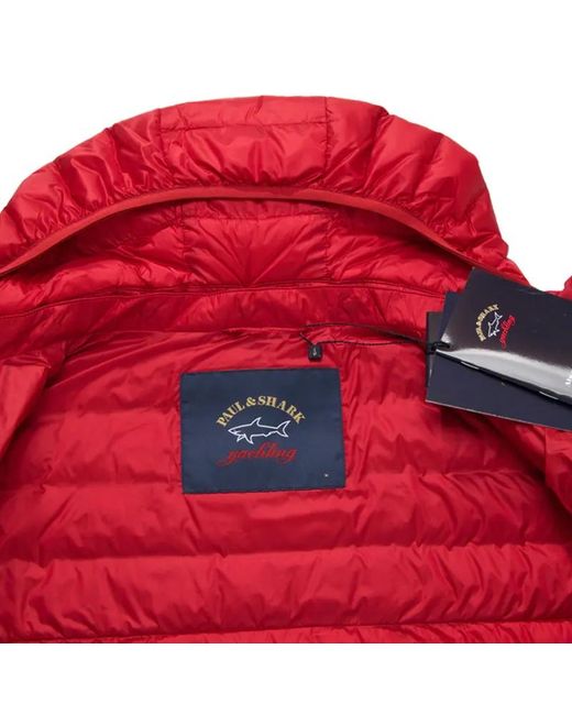 Paul & Shark Red Logo Down Jacket for men