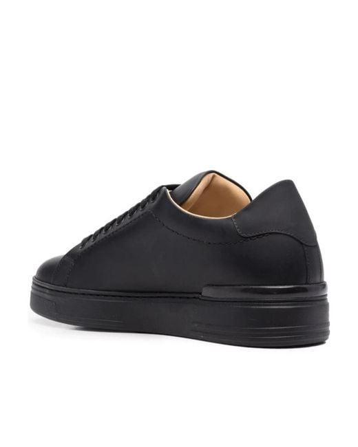 Philipp Plein Black Hexagon Low-Top Sneakers for men