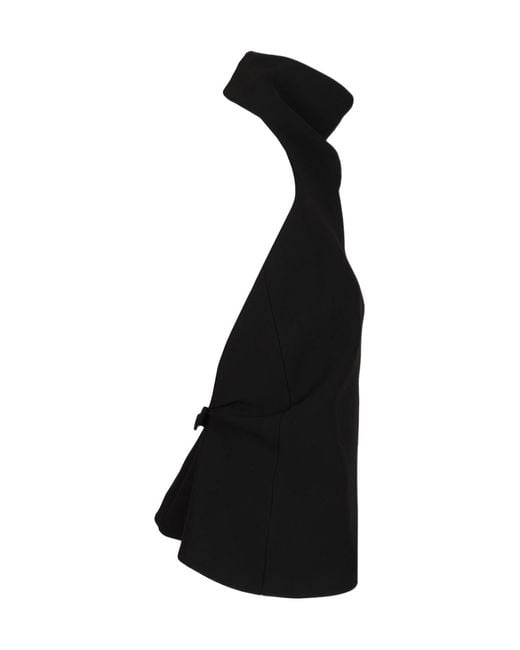 Khaite Black Backless Top
