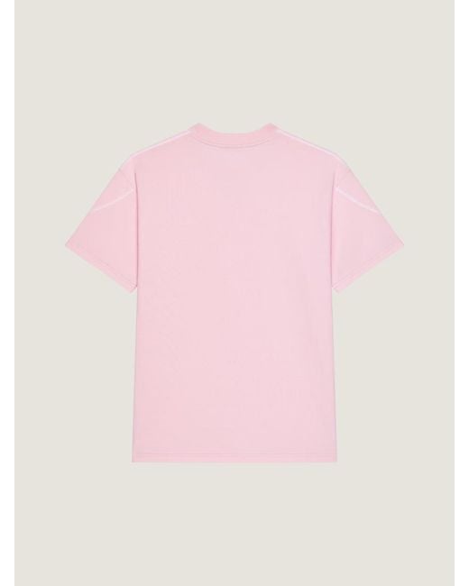 Givenchy Pink Logo Printed Crewneck T-Shirt for men