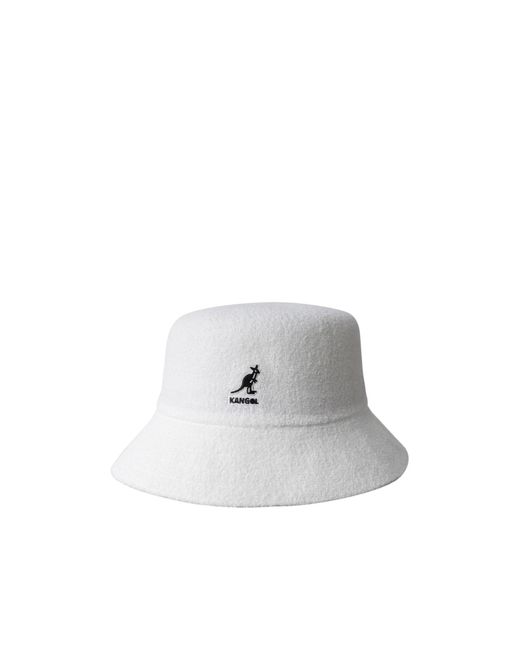 Kangol White Logo Detail Fisherman Hat for men