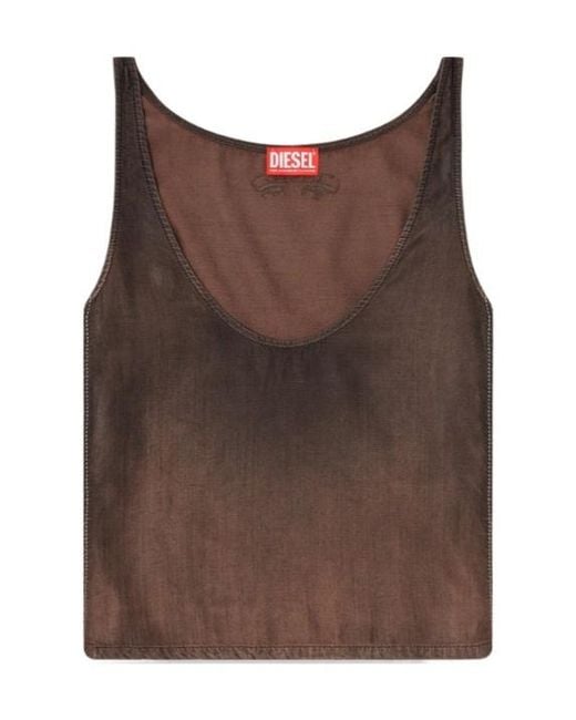 DIESEL Brown De-Norian- Tank Top